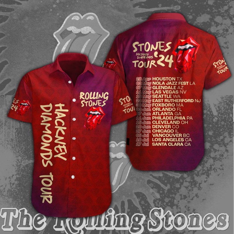 The Rolling Stones Short Sleeve Shirt MAITM6699 The Rolling Stones Short Sleeve Button Shirt IFDDBTS0002 Idea Fanatic