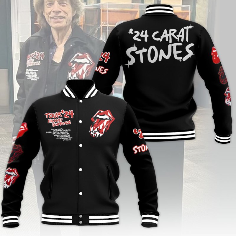 The Rolling Stones Varsity Jacket HUNGVV6159 The Rolling Stones Premium Varsity Jacket IFDDVJK0012 Idea Fanatic