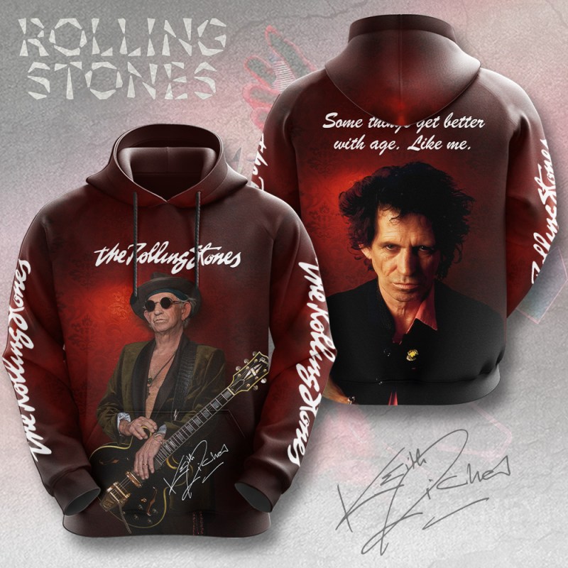 The Rolling Stones x Keith Richards Hoodie MAITM7600 The Rolling Stones x Keith Richards Combo 3D Apparels IFDDCLEC0099 Idea Fanatic