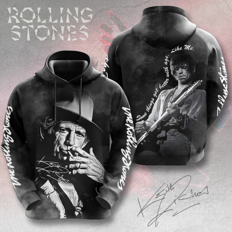 The Rolling Stones x Keith Richards Hoodie MAITM7601 The Rolling Stones x Keith Richards Combo 3D Apparels IFDDCLEC0100 Idea Fanatic