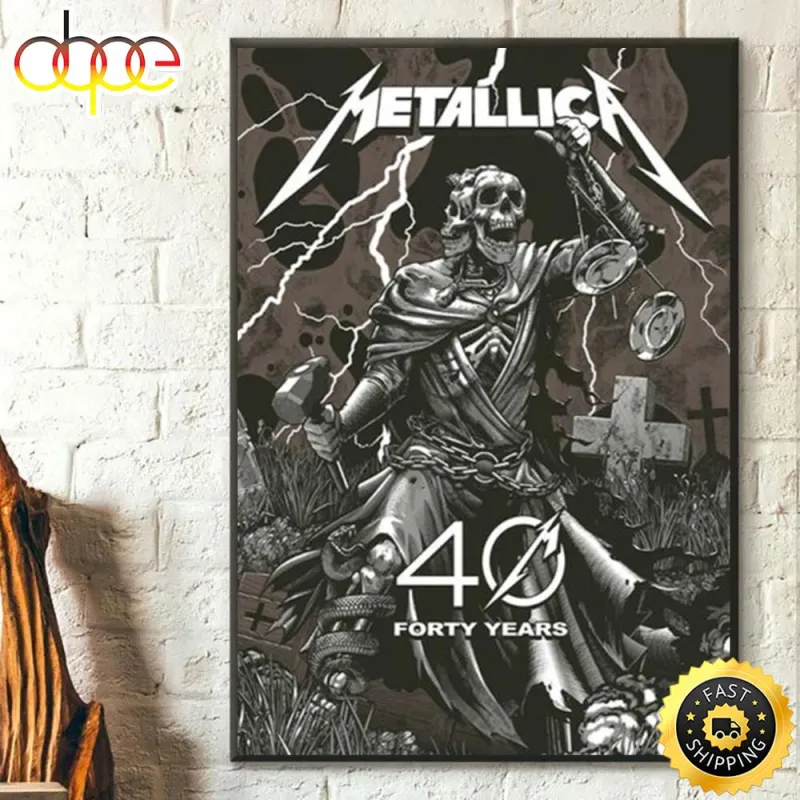 The M72 Metallica 40 Year Anniversary Poster oubymu The M72 Metallica 40 Year Anniversary Poster IDF158246 Idea Fanatic