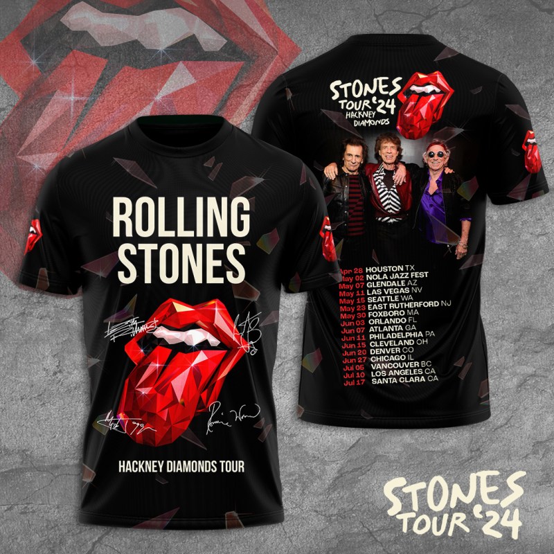 The Roliing Stones Apparel TANTN7383 The Rolling Stones Combo 3D Apparels IFDDCLEC0095 Idea Fanatic