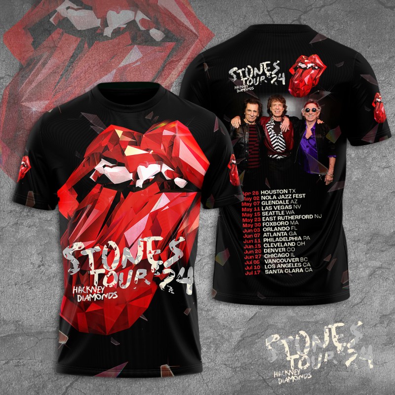 The Rolling Stone Apparel TANTN6475 The Rolling Stones Combo 3D Apparels IFDDCLEC0070 Idea Fanatic