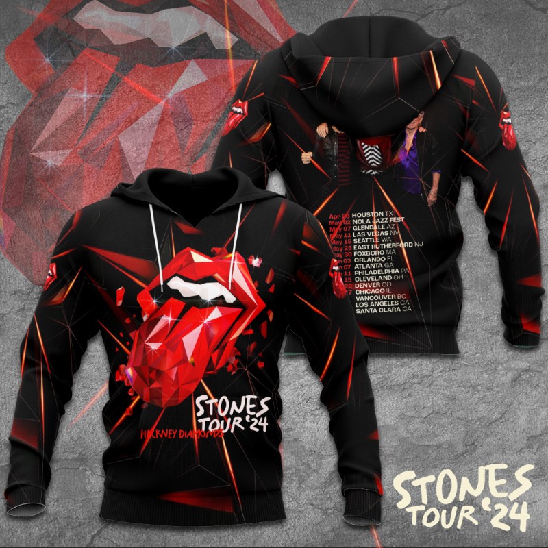 The Rolling Stone Apparel TANTN6476 Hoodie The Rolling Stones Combo 3D Apparels IFDDCLEC0071 Idea Fanatic