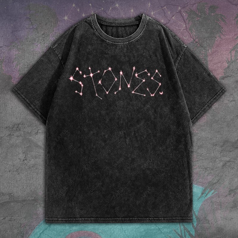 The Rolling Stones 2D Acid Washed T Shirt TANTN7574 mk3 The Rolling Stones 2D Acid Washed Cotton Shirt IFDD2DW0001 Idea Fanatic