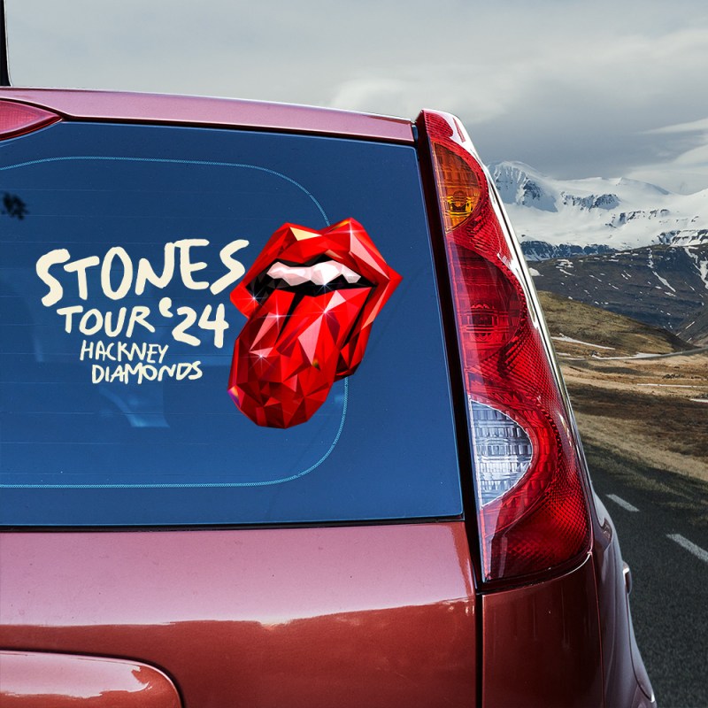 The Rolling Stones 3D Decal TANTN4042 mk2 The Rolling Stones 3D Printed Car Decal IFDDSTK0003 Idea Fanatic