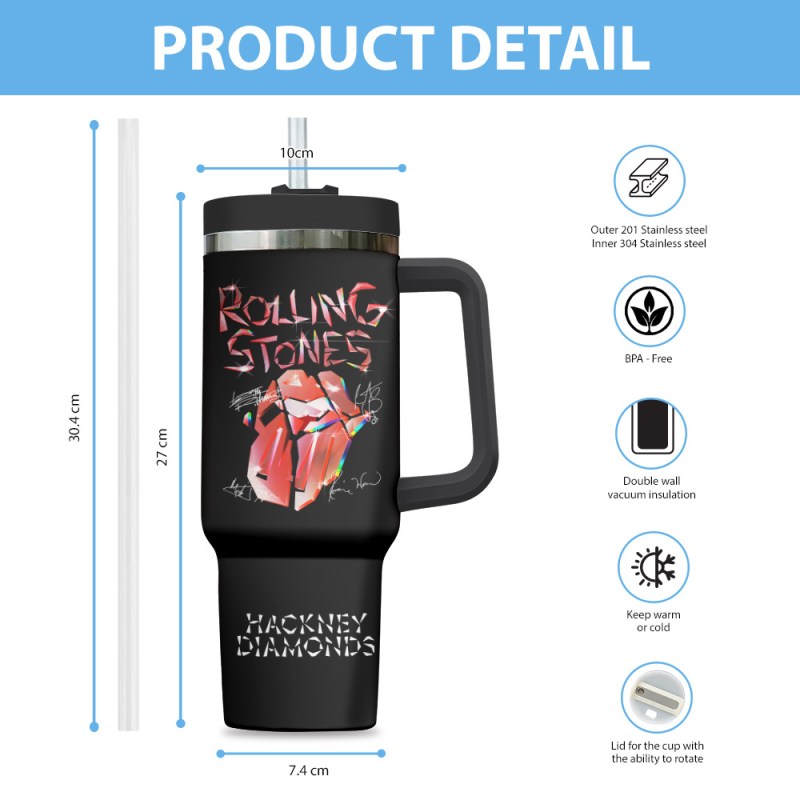 The Rolling Stones 40 Oz Stanley Tumbler TANTN4034 mk2 The Rolling Stones Personalized 40oz Stanley Tumbler IFDD40OZ0146 Idea Fanatic