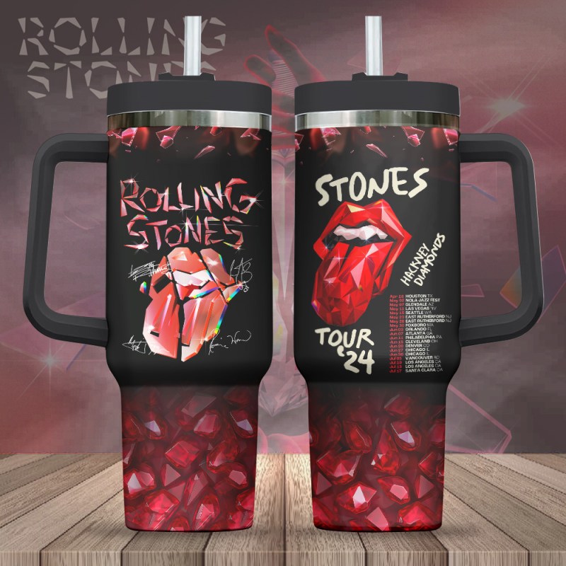 The Rolling Stones 40oz Stanley Cup TANTN6003 mk1 The Rolling Stones Personalized 40oz Stanley Tumbler IFDD40OZ0153 Idea Fanatic