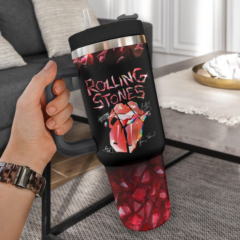 The Rolling Stones 40oz Stanley Cup TANTN6003 mk3 The Rolling Stones Personalized 40oz Stanley Tumbler IFDD40OZ0153 Idea Fanatic