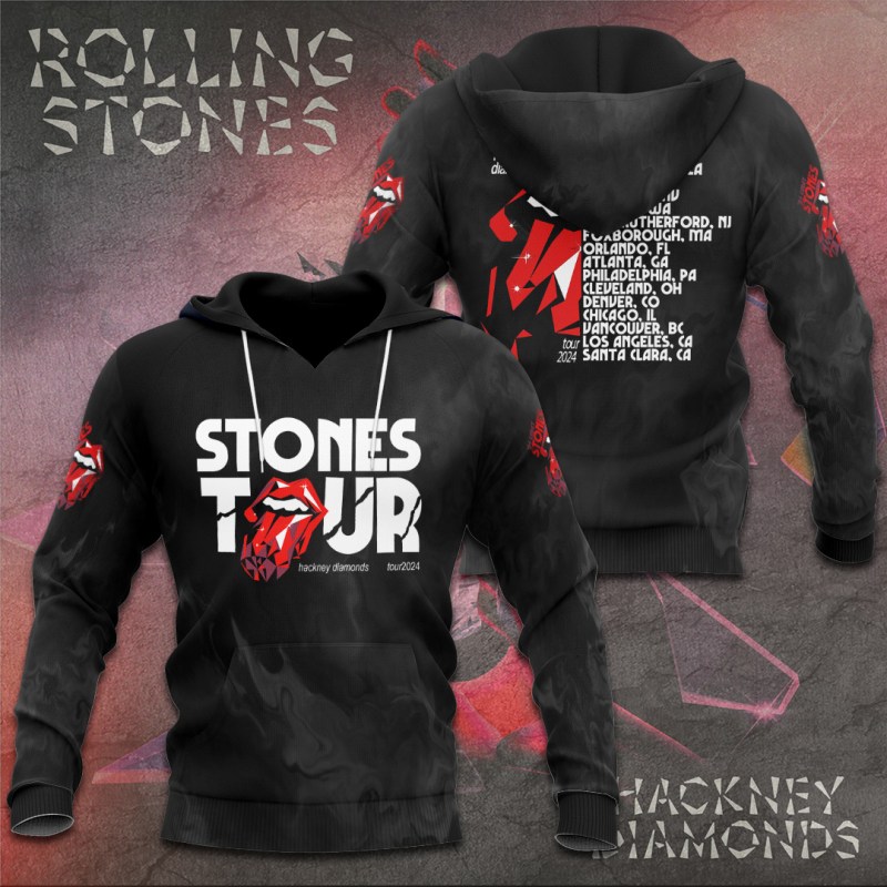 The Rolling Stones Apparel TANTN6161 Hoodie The Rolling Stones Combo 3D Apparels IFDDCLEC0061 Idea Fanatic