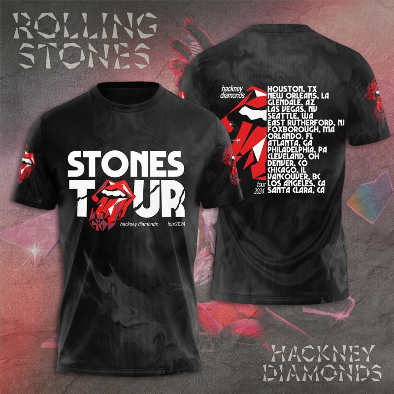 The Rolling Stones Apparel TANTN6161 T Shirt The Rolling Stones Combo 3D Apparels IFDDCLEC0061 Idea Fanatic