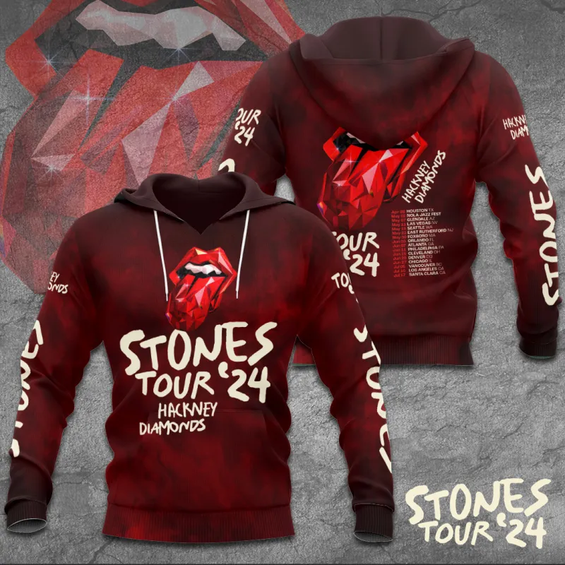 The Rolling Stones Apparels TANTN3331 Hoodie The Rolling Stones Combo 3D Apparels IFDDCLEC0084 Idea Fanatic