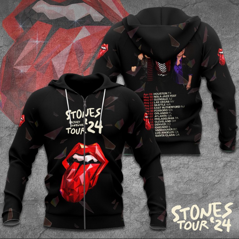 The Rolling Stones Apparels TANTN3333 zip Hoodie The Rolling Stones Combo 3D Apparels IFDDCLEC0085 Idea Fanatic