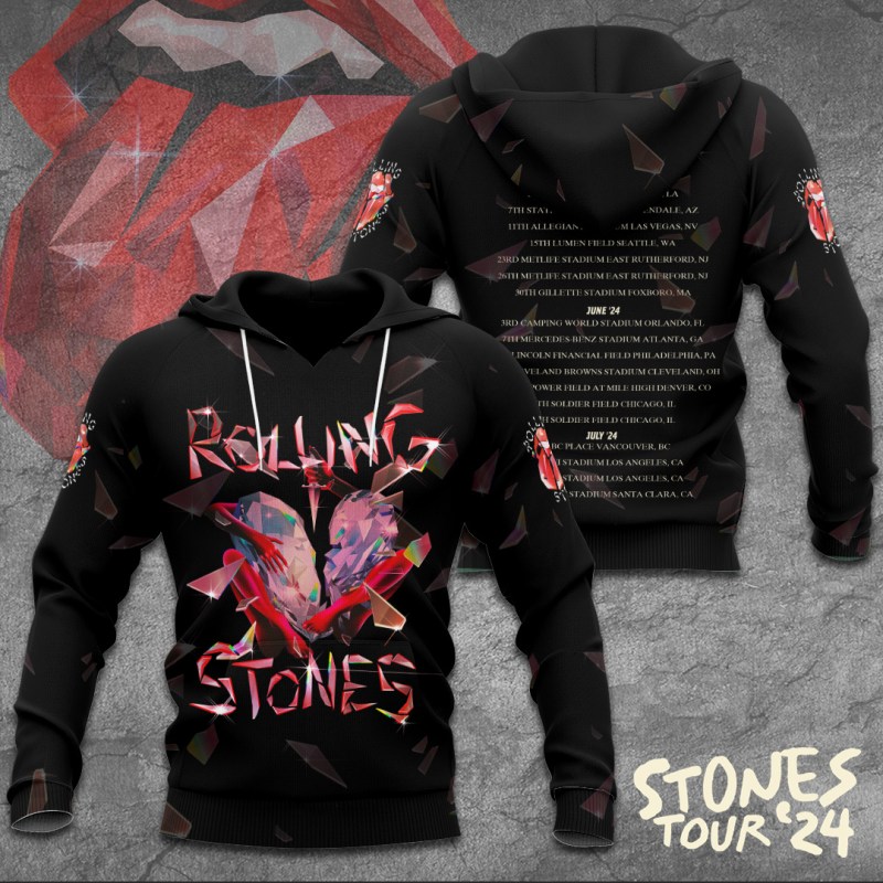 The Rolling Stones Apparels TANTN5526 Hoodie The Rolling Stones Combo 3D Apparels IFDDCLEC0041 Idea Fanatic