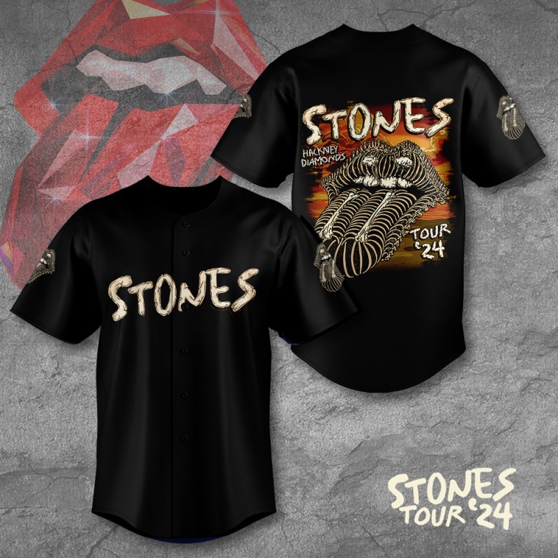 The Rolling Stones Baseball Jersey TANTN7494 The Rolling Stones Premium Baseball Jersey IFDDBSJ0007 Idea Fanatic