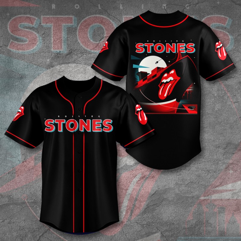 The Rolling Stones Baseball Jersey TANTN7497 The Rolling Stones Premium Baseball Jersey IFDDBSJ0009 Idea Fanatic