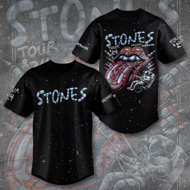 The Rolling Stones Baseball Jersey TANTN7520 The Rolling Stones Premium Baseball Jersey IFDDBSJ0012 Idea Fanatic