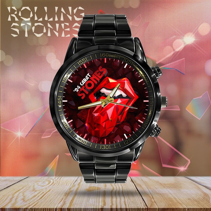 The Rolling Stones Black Stainless Steel Watch GNE442 mk2 The Rolling Stones Black Stainless Steel Watch IFDDWCH0003 Idea Fanatic