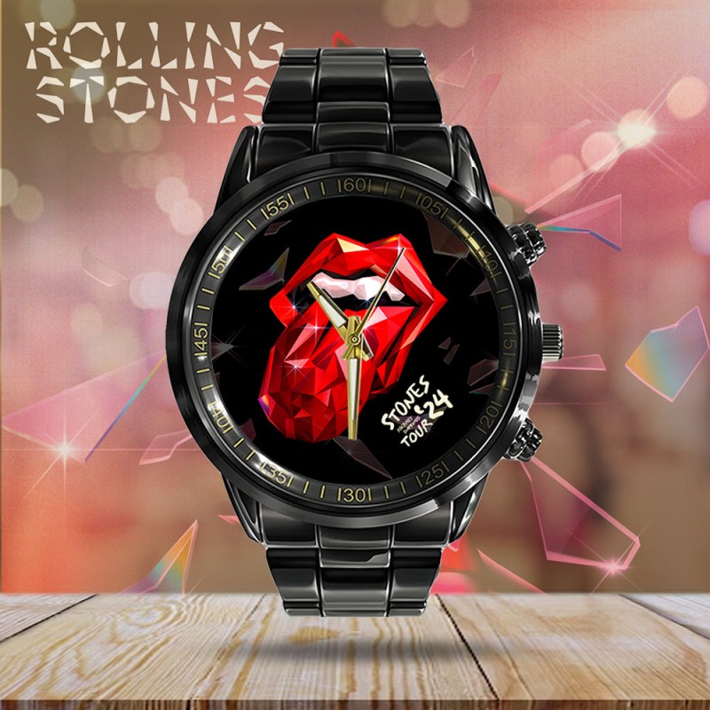 The Rolling Stones Black Stainless Watch TANTN5963 mk2 The Rolling Stones Black Stainless Steel Watch IFDDWCH0002 Idea Fanatic