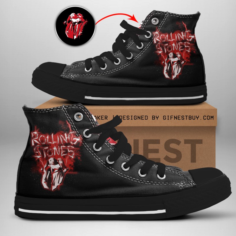 The Rolling Stones High Top Canvas TANTN3077 The Rolling Stones Premium High Top Canvas Shoes IFDDHTCS0010 Idea Fanatic