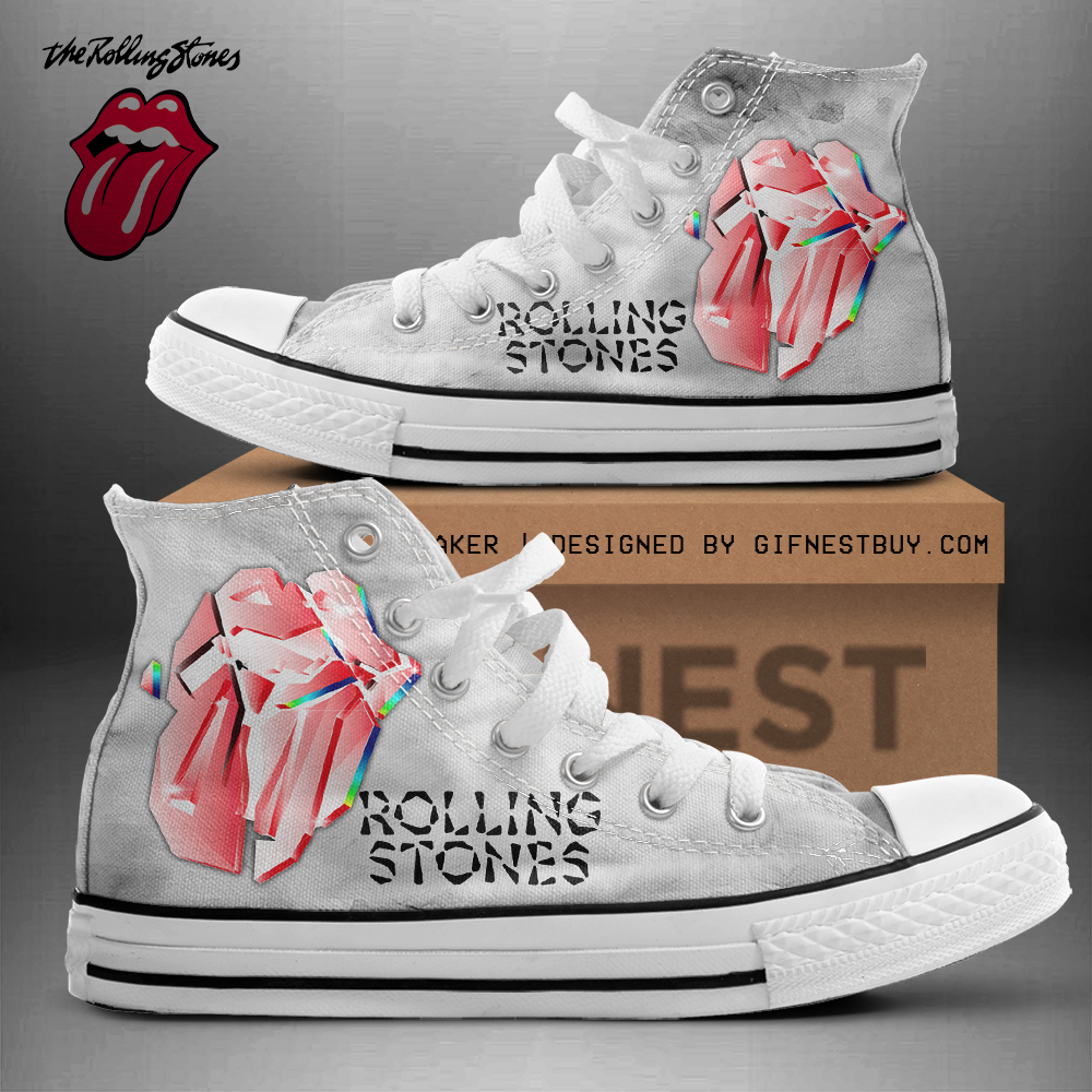 The Rolling Stones High Top Shoes TANTN2444The Rolling Stones High Top Shoes TANTN2444 2 The Rolling Stones Premium High Top Canvas Shoes IFDDHTCS0006 Idea Fanatic