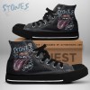 The Rolling Stones High Top Shoes TANTN6168 black The Rolling Stones Premium High Top Canvas Shoes IFDDHTCS0005 Idea Fanatic