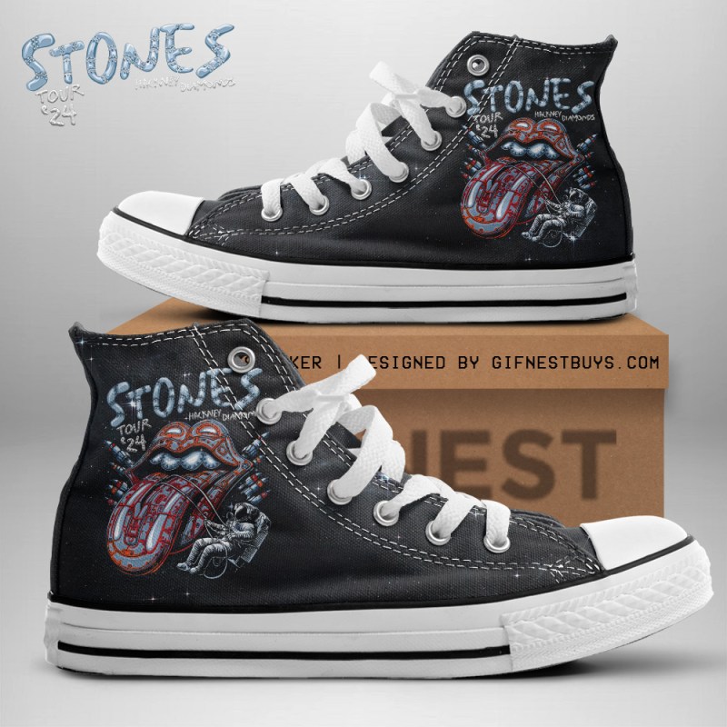 The Rolling Stones High Top Shoes TANTN6168 white The Rolling Stones Premium High Top Canvas Shoes IFDDHTCS0005 Idea Fanatic