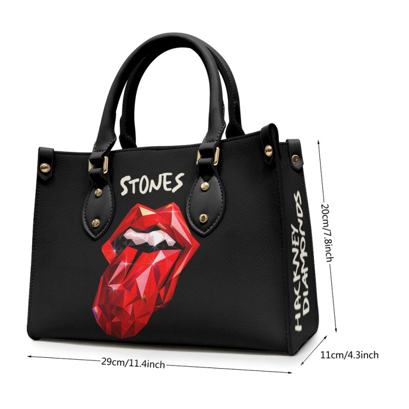 The Rolling Stones Leather Handbag TANTN3435 mk3 The Rolling Stones Premium Leather Lady HandBag IFDDLHB0014 Idea Fanatic