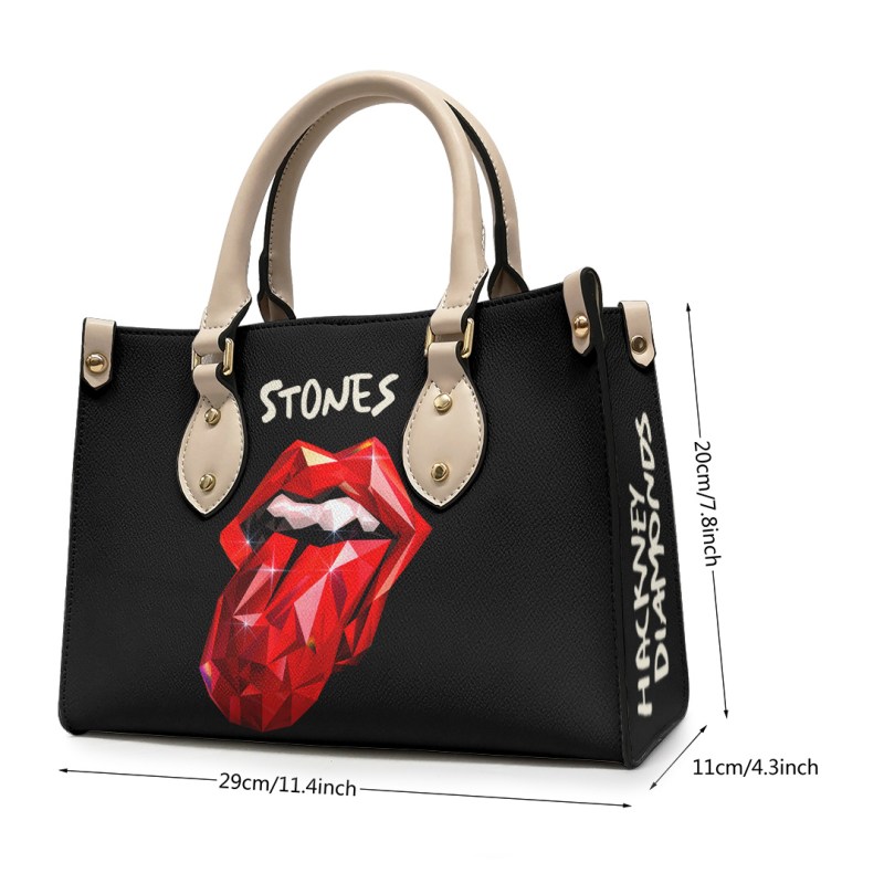 The Rolling Stones Leather Handbag TANTN3435 w3 The Rolling Stones Premium Leather Lady HandBag IFDDLHB0014 Idea Fanatic