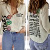 The Rolling Stones Linen Shirt MAITM6635 1 The Rolling Stones 3D Linen Women Shirt IFDDLWS0004 Idea Fanatic