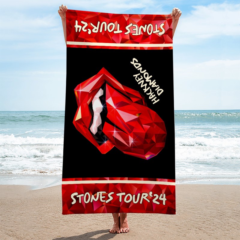 The Rolling Stones Rectangle Beach Towel MAITM5903 2 The Rolling Stones Rectangle Beach Towel IFDDBT0001 Idea Fanatic