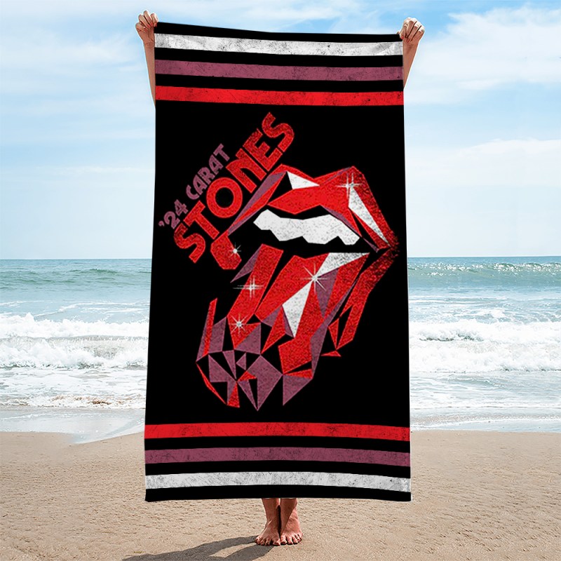 The Rolling Stones Rectangle Beach Towel MAITM6716 1 The Rolling Stones Rectangle Beach Towel IFDDBT0003 Idea Fanatic