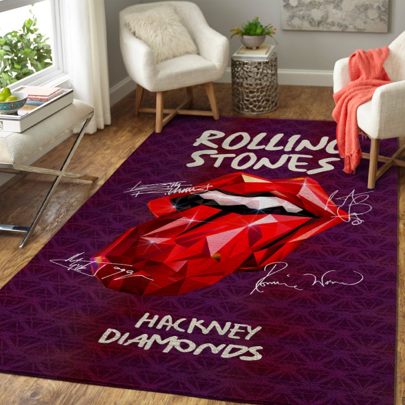 The Rolling Stones Rug TANTN3439 mk1 The Rolling Stones Premium Rectangular Rug IFDDRRUG0001 Idea Fanatic