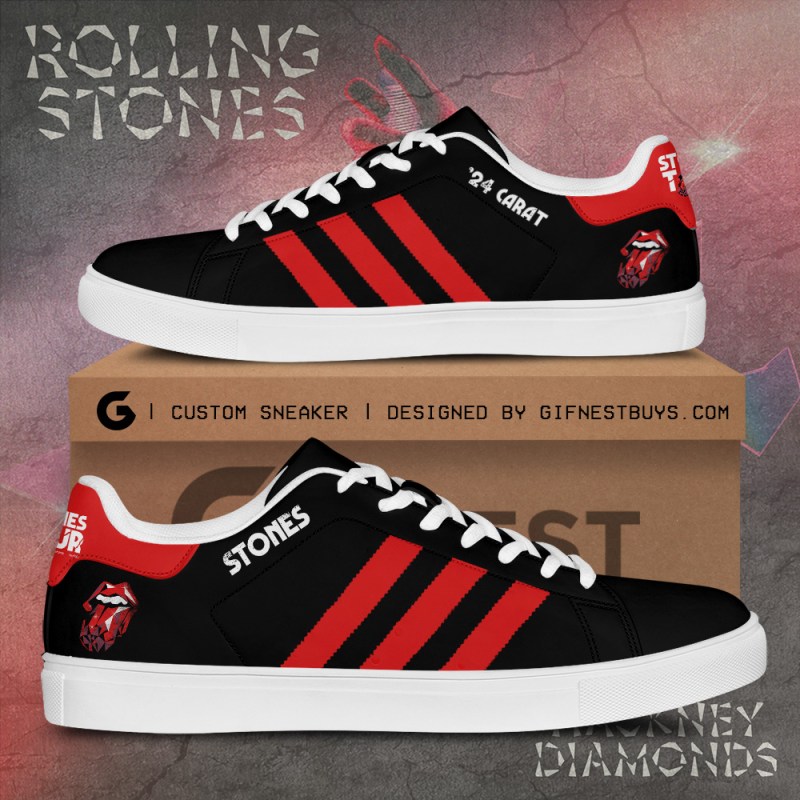 The Rolling Stones Stan Smith Shoes TANTN6167 white The Rolling Stones Custom Stan Smith Shoes IFDDSS0003 Idea Fanatic