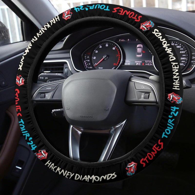 The Rolling Stones Steering Wheel Cover MAITM6623 2 The Rolling Stones Premium Steering Wheel Cover IFDDSWC0004 Idea Fanatic