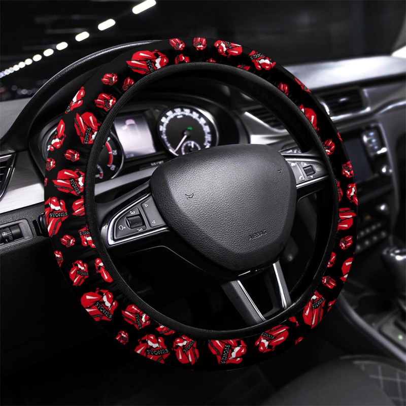 The Rolling Stones Steering Wheel Cover TANTN3542 mk3 The Rolling Stones Premium Steering Wheel Cover IFDDSWC0002 Idea Fanatic