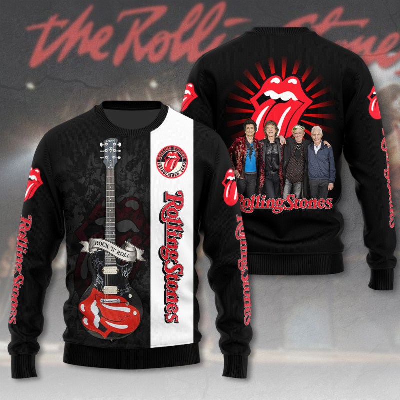 The Rolling Stones Sweatshirt HUNGVV2333 The Rolling Stones Combo 3D Apparels IFDDCLEC0105 Idea Fanatic