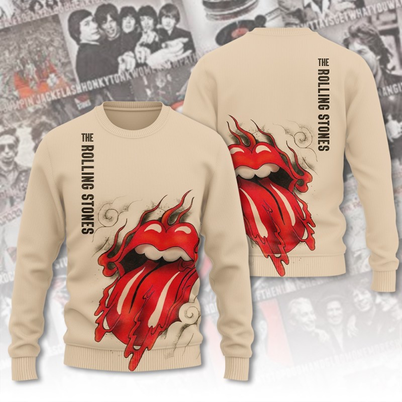 The Rolling Stones Sweatshirt MAITM6612 The Rolling Stones Combo 3D Apparels IFDDCLEC0053 Idea Fanatic