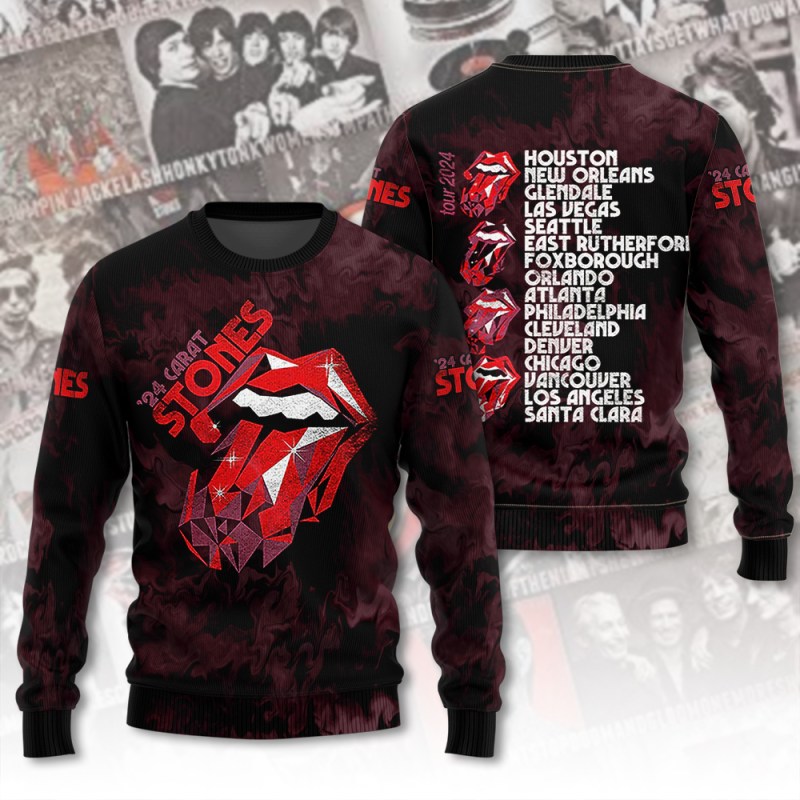 The Rolling Stones Sweatshirt MAITM6619 The Rolling Stones Combo 3D Apparels IFDDCLEC0055 Idea Fanatic