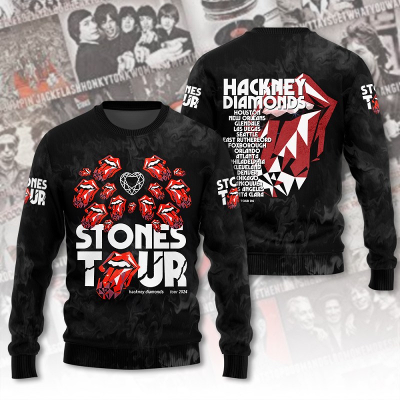 The Rolling Stones Sweatshirt MAITM6620 The Rolling Stones Combo 3D Apparels IFDDCLEC0056 Idea Fanatic