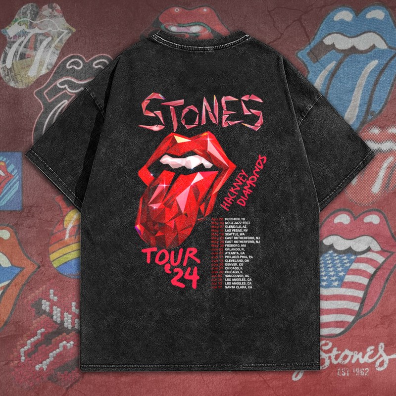 The rolling stone 2D Acid Washed Cotton Shirt HOATT5642 2 The Rolling Stones 2D Acid Washed Cotton Shirt IFDD2DW0005 Idea Fanatic