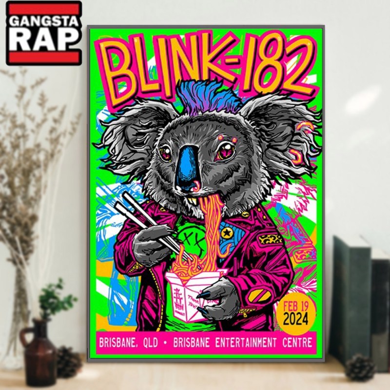 Tour 2024 Blink 182 Brisbane QLD Poster Canvas Art Tour 2024 Blink-182 Brisbane QLD Poster Canvas Art IDFCWA0066 Idea Fanatic