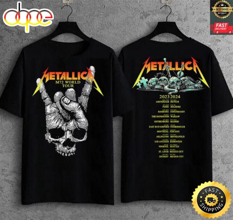 Tour 2024 2023 Metallica M72 T Shirt WorldBand Seasons Metal Event Music wyddli Tour 2024 2023 Metallica M72 T-Shirt WorldBand Seasons Metal Event Music IDF158223 Idea Fanatic
