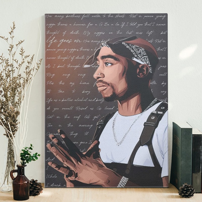 Tupac Praying Life Goes On Lyrics Background Poster Canvas Tupac Praying Life Goes On Lyrics Background Poster Canvas IDFCWA0003 Idea Fanatic