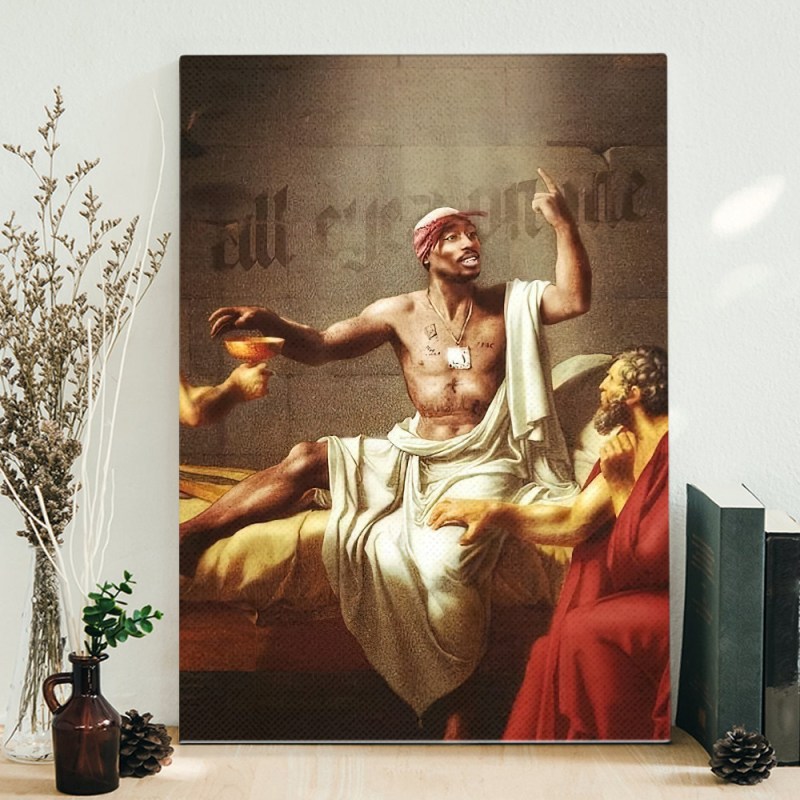 Tupac Shakur Protected By God Poster Canvas Tupac Shakur Protected By God Poster Canvas IDFCWA0008 Idea Fanatic