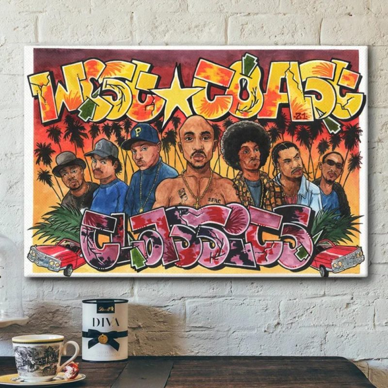 Underground West Coast Rappers 90s Poster Canvas Underground West Coast Rappers 90s Poster Canvas IDFCWA0022 Idea Fanatic