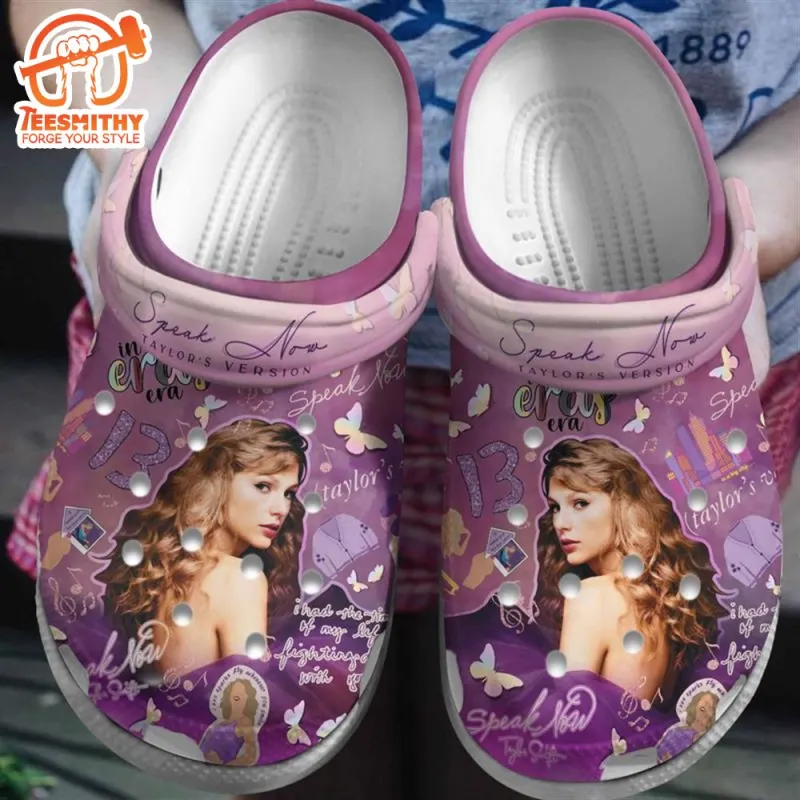 Unique Clogs Taylor Swift Speak Now Clogs Perfect Gift for Swifties Unique Taylor Swift Speak Now Clogs IDF77532 Idea Fanatic