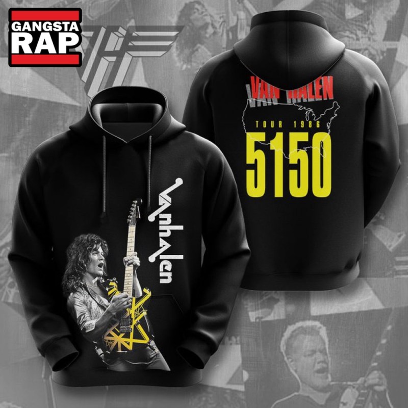 Van Halen Rock Band Tour 1986 5150 Hoodie Van Halen Rock Band Tour 1986 5150 Hoodie IFDDHD0216 Idea Fanatic