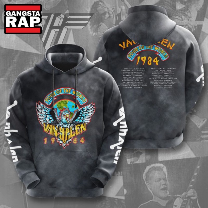 Van Halen Tour Of The World 1984 Hoodie Van Halen Tour Of The World 1984 Hoodie IFDDHD0217 Idea Fanatic