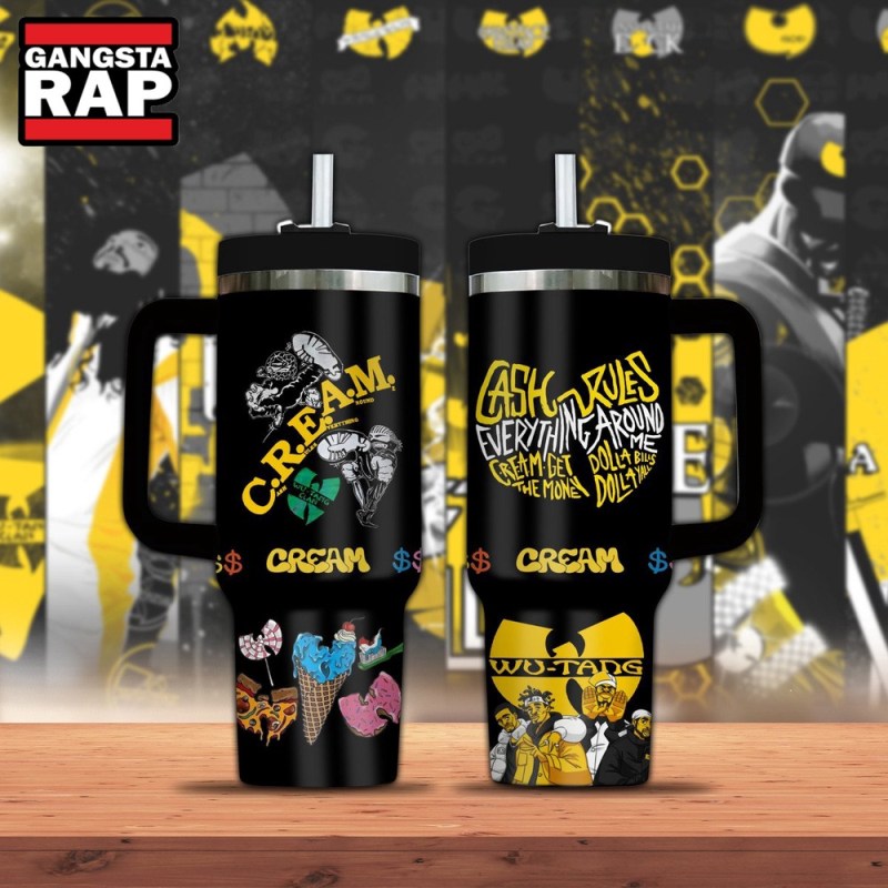 Wu Tang Clan Cream Stanley Tumbler 40oz Wu-Tang Clan Cream Stanley Tumbler 40oz IFDD40OZ0058 Idea Fanatic